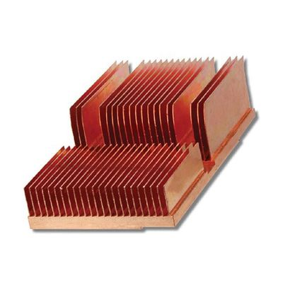 Καθαρό χαλκό Skived Heatsink CNC επεξεργασία Διαδικασία Προσαρμοσμένη πεδίο πτερυγίου