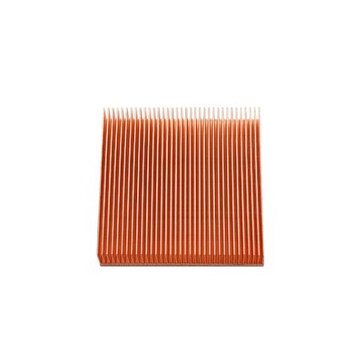 Καθαρό χαλκό Skived Heatsink CNC επεξεργασία Διαδικασία Προσαρμοσμένη πεδίο πτερυγίου