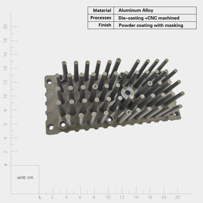 Προσαρμοσμένο πετάξιμο LED Street Lamp Heatsink Aluminum Pin Heat Sink για ηλεκτρονικές συσκευές