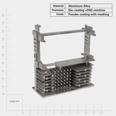 Προσαρμοσμένο OEM Αλουμινίου Die Casting Radiator Die Cast Heat Sink Πολυδιάστατη θερμική αγωγιμότητα